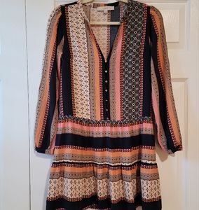 LOFT long sleeve drop waist dress